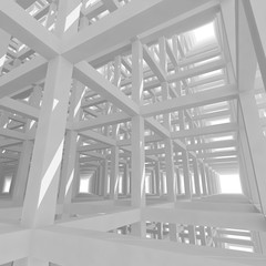 3d columns and beams ,architecture background. 