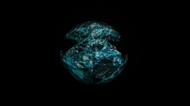 Water sphere animation