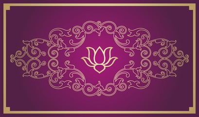 water lily, wedding card design, royal India