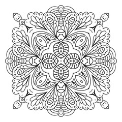 Hand drawn zentangle flower pattern
