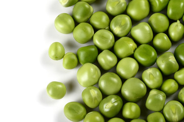 Fresh Green Peas on white background
