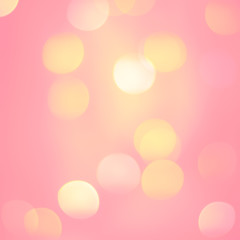 Pastel Defocused Pink Yellow Color Lights. Festive background