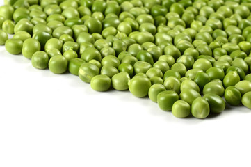 Fresh Green Peas on white background
