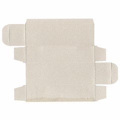Cardboard box unfolded isolated over white