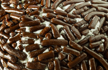 Round Donut with chocolate sprinkles