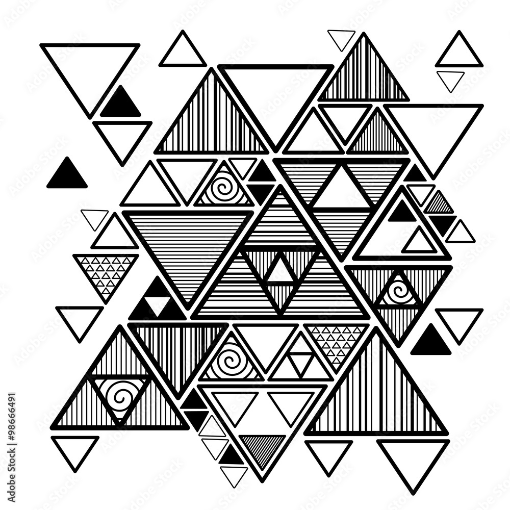 Aufkleber vector abstract background with hipster triangles