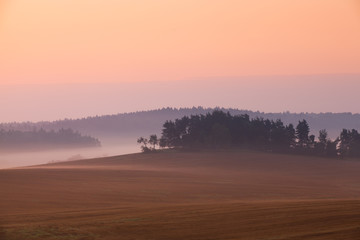 Autumn scenery on  the Czech highlands