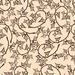 Background with branches, flowers and butterflies