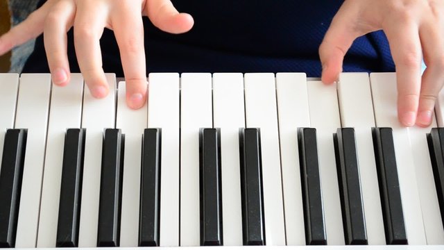 Process of playing a piano