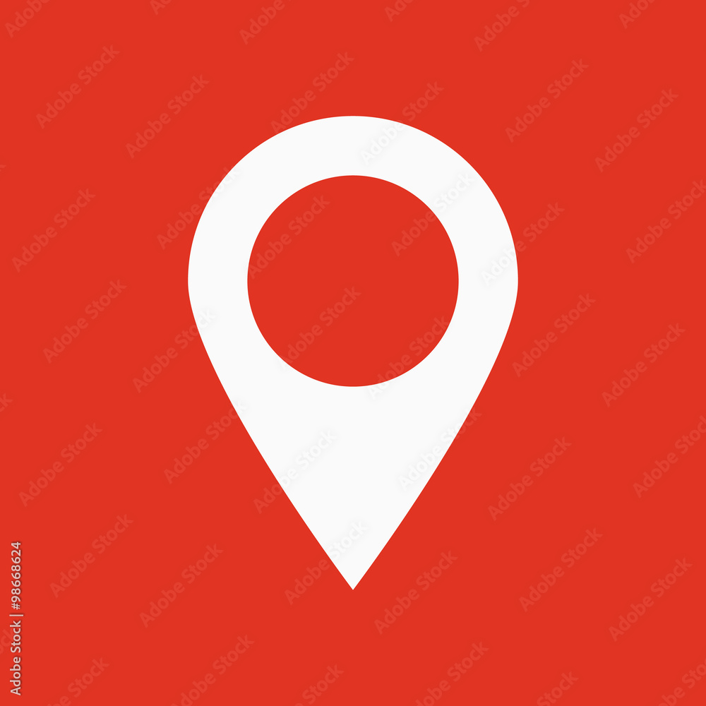 Poster the pointer icon. navigation and location symbol. flat