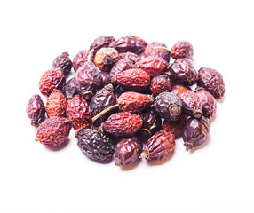 Dried dog-rose berries isolated