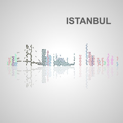 Naklejka premium Istanbul skyline for your design