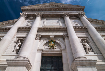 VENICE, ITALY - MAY 16, 2010: The facade of Church of San Giorgio Maggiore