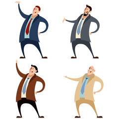 Set of businessman