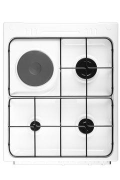 White gas stove isolated on a white background