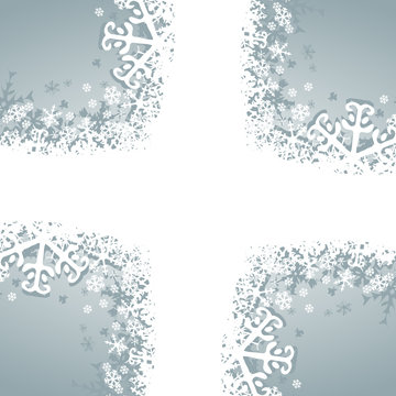 christmas vector background with snowflakes 