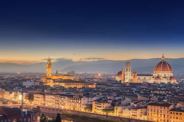 Foto op Canvas Arno River and Ponte Vecchio at sunset, Florence © boule1301