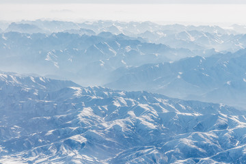 Fototapeta premium Aerial view of Himalayas
