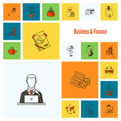 Business and Finance Icon Set