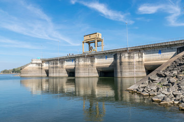 Fototapeta na wymiar Dam or barrage.