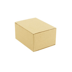 cardboard box, isolated on white background