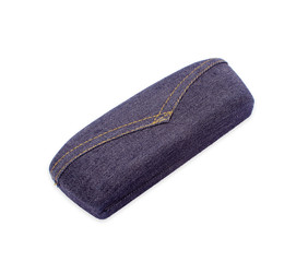 glasses jeans case fashion isolated on white background