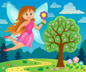 Obraz na płótnie Canvas Happy fairy theme image 6