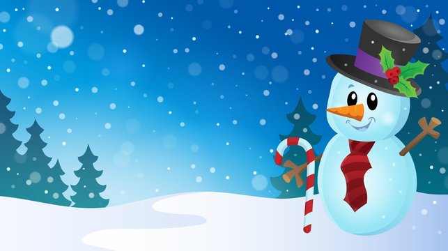 Christmas snowman theme image 9