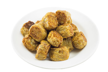 Jock shell crab on a white background