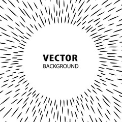 illustration vector abstract speed motion black lines with circle in the middle