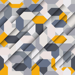 Seamless abstract paper geometric pattern