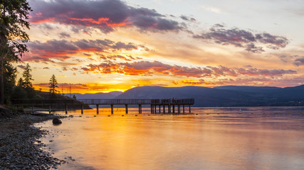 Scenic Sunset by Lakeshore