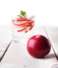 Soda water with apple