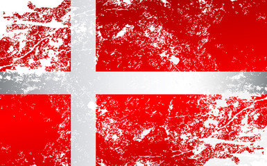 Denmark Grunge Texture Flag
