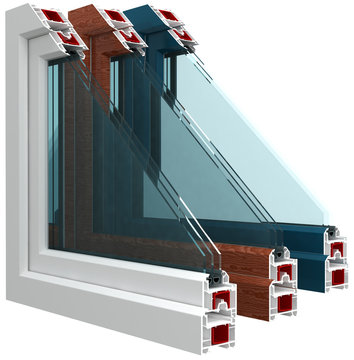 plastic window with color lamination