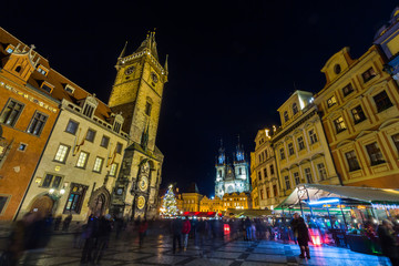 Fototapeta na wymiar Christmas Mood on the Old Town Square, Prague, Czech Republic