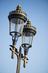 Fototapeta na wymiar Vintage lantern. against the sky