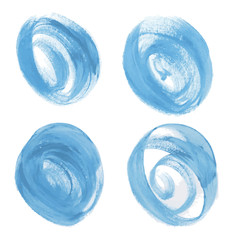 Hand-painted brushstrokes of gouache