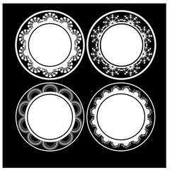Black and white circular design