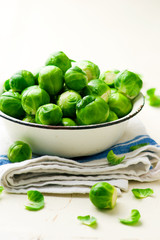 Brussels sprout in a bowl