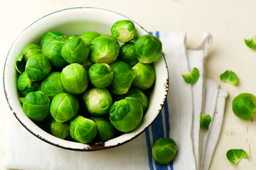 Brussels sprout in a bowl