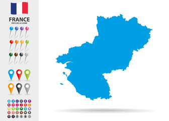 Obraz premium Region of Pays de la Loire in France Europe