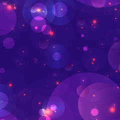 Abstract blurred celebration background with sparkle bubble lights.