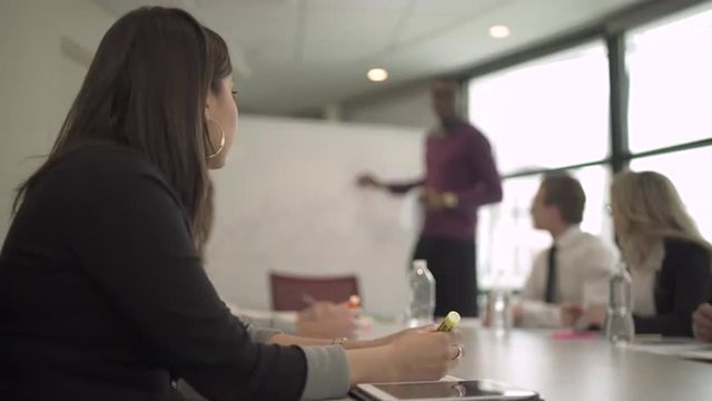 Group of attractive professionals involved in meeting