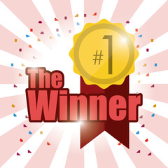 Fototapeta premium Winner icon design 