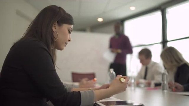 Group of attractive professionals involved in meeting