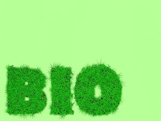 illustration Bio avec de l'herbe
