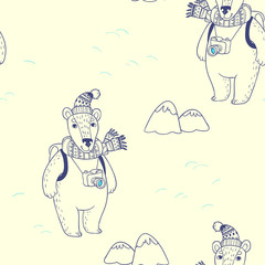 Winter holidays. vector seamless pattern