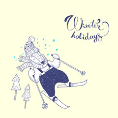 Winter holidays. vector illustration