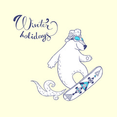Winter holidays. vector illustration
